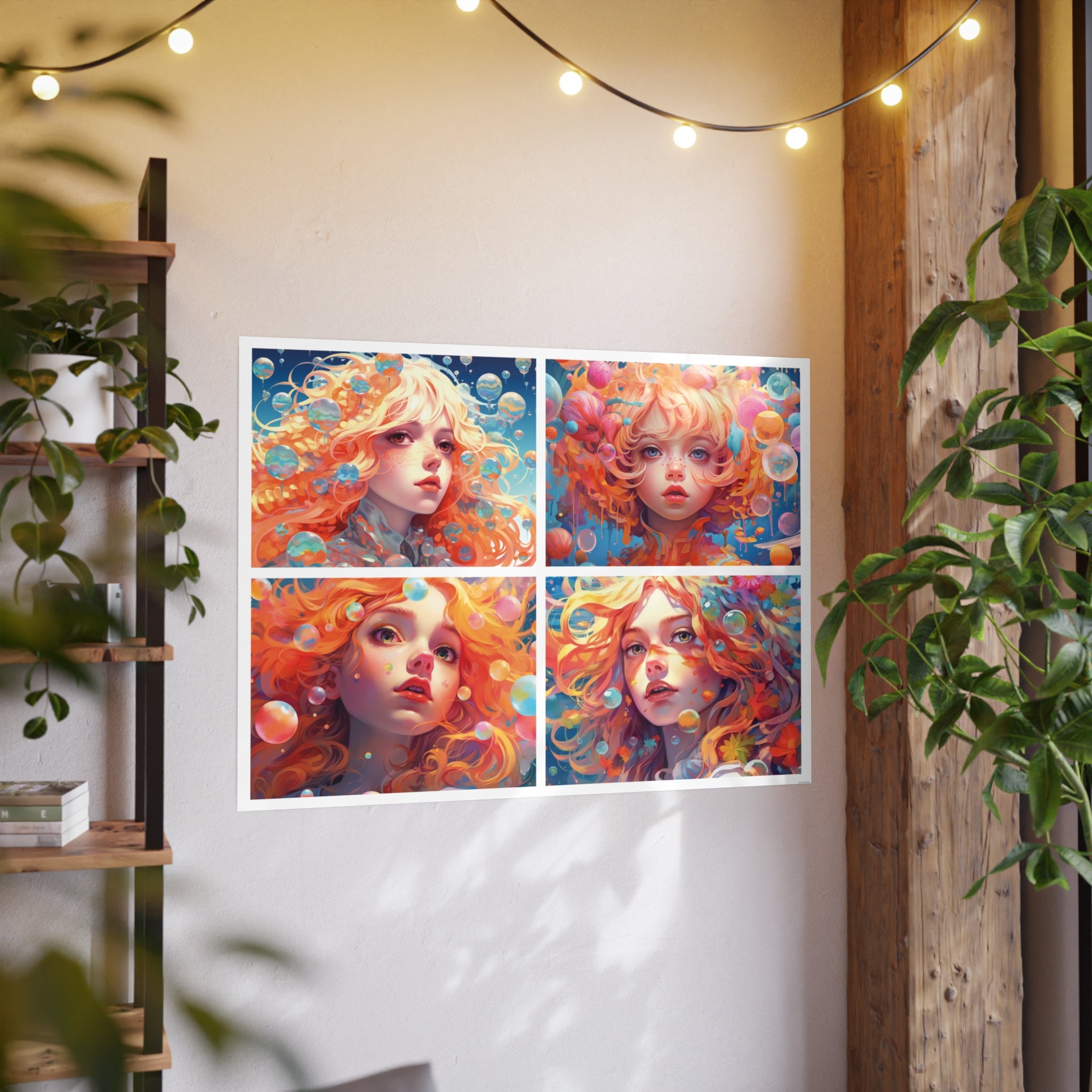 Bubble Girl Poster Anime Girl Poster Eco-friendly - Etsy