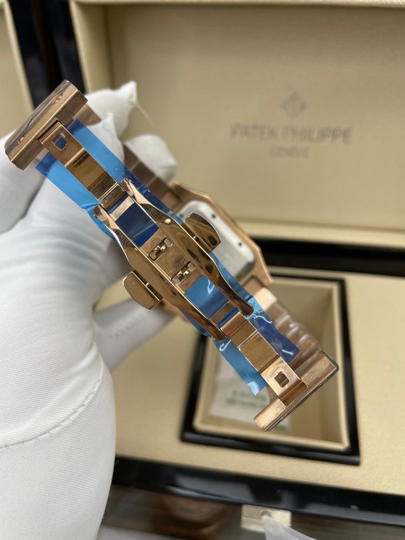 Cartier Santos Rose Gold Diamond 40mm Dial Come With … - Gem