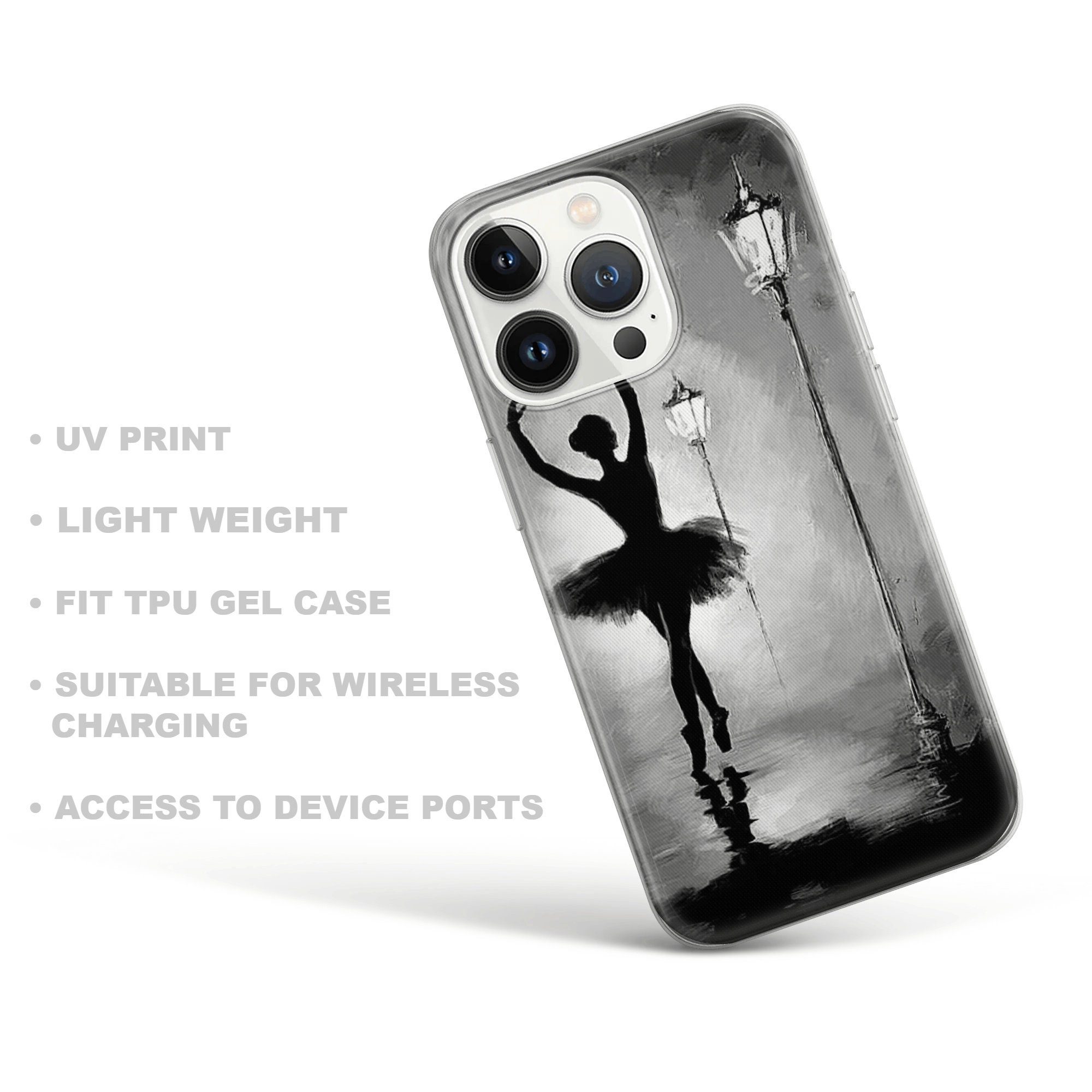 Amazon.com: Jyrgkunlt Graceful Ballet Dancer Phone Case for