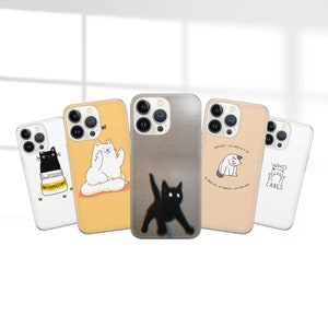 Crazy Cat Phone Case Meow Cover for iPhone 15 14 13 12 Pro 11 XR for Samsung S23 S22 A8 73 A53 A13 Pixel 8 7 6A