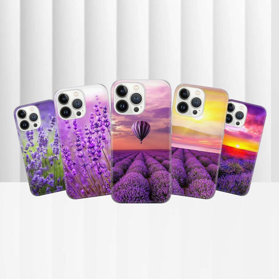 ラベンダー 携帯ケース バイオレット フラワー カバー iPhone 15 14 13