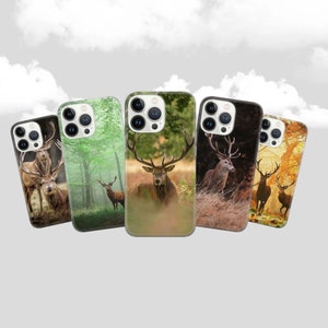 Deer Phone Case Wildlife Cover for iPhone 15 14 13 12 Pro 11 XR for Samsung S23 S22 A8 73 A53 A13 Pixel 8 7 6A