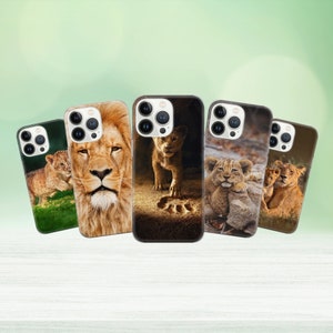 Cute Lion Phone Case Simba Lioness Cover for iPhone 15 14 13 12 Pro 11 XR for Samsung S23 S22 A8 73 A53 A13 Pixel 8 7 6A