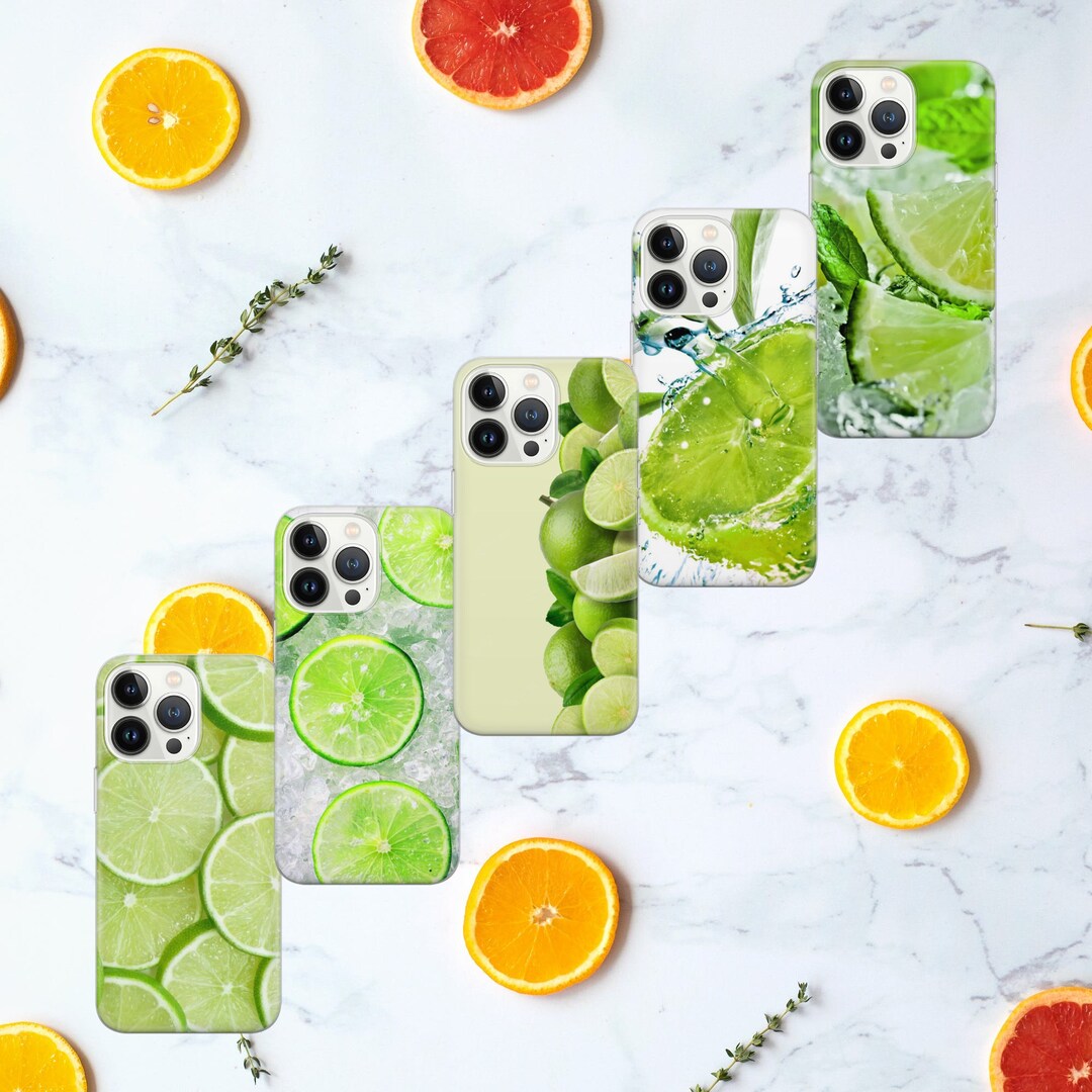 Lime Green Phone Case Citrus Fruit Cover for iPhone 15 14 13 12 Pro 11