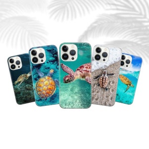 Sea Turtle Phone Case Aquatic Cover for iPhone 15 14 13 12 Pro 11 XR for Samsung S23 S22 A8 73 A53 A13 Pixel 8 7 6A