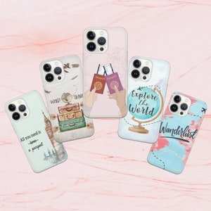 Viaggiatore del mondo Cassa Del Telefono Wanderlust Copertura per iPhone 15 14 13 12 Pro 11 XR per Samsung S23 S22 A8 73 A53 A13 Pixel 8 7 6A