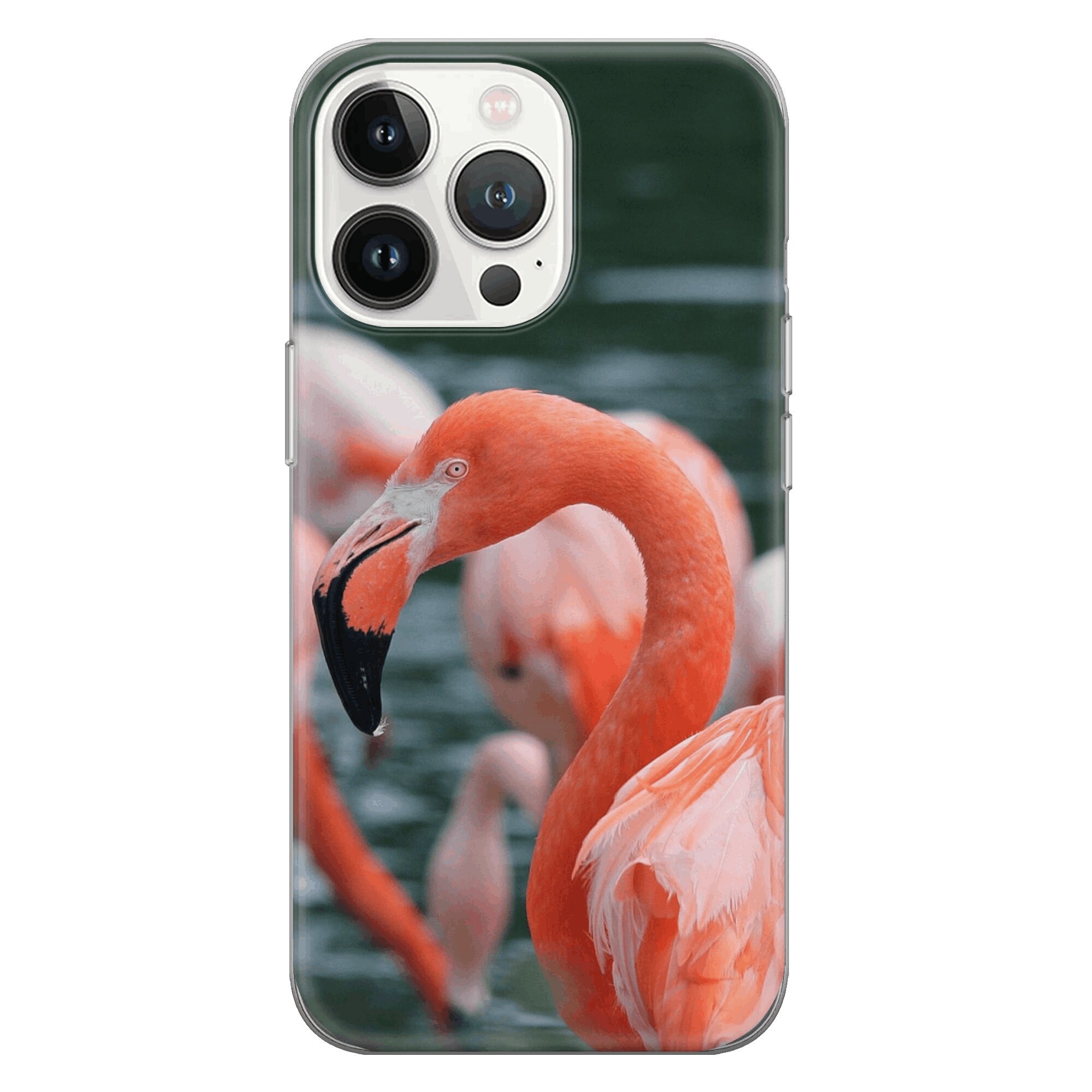 Coque 360° Souple Flamant Rose Pour IPhone 6/7/8 - Marque Bigben - Fabriqué En France - Multicolore