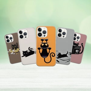 Crazy Cat Phone Case Pet Lover Cover for iPhone 15 14 13 12 Pro 11 XR for Samsung S23 S22 A8 73 A53 A13 Pixel 8 7 6A