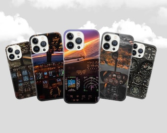 Aviation Phone Case Pilot Flight Cover for iPhone 15 14 13 12 Pro 11 XR for Samsung S23 S22 A8 73 A53 A13 Pixel 8 7 6A