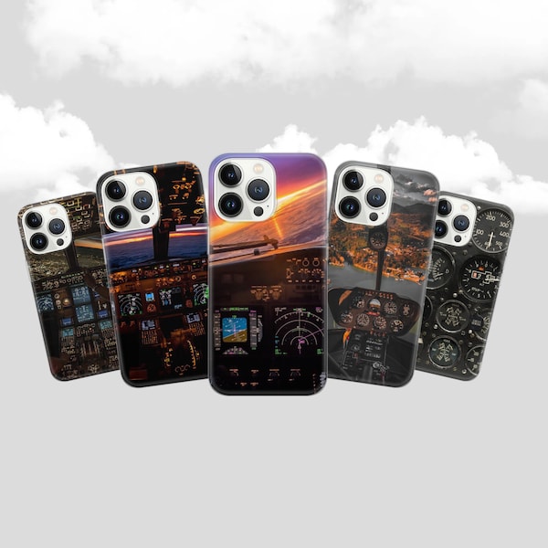 Aviation Phone Case Pilot Flight Cover for iPhone 15 14 13 12 Pro 11 XR for Samsung S23 S22 A8 73 A53 A13 Pixel 8 7 6A