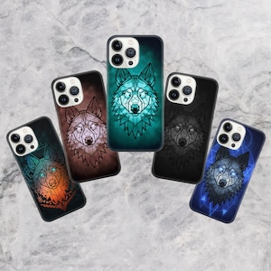 Wolf Art Phone Case Wolf Aesthetic Cover for iPhone 15 14 13 12 Pro 11 XR for Samsung S23 S22 A8 73 A53 A13 Pixel 8 7 6A