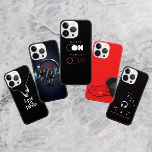 Amante della musica Cassa Del Telefono Canzoni Della Copertura per il iPhone 15 14 13 12 Pro 11 XR per Samsung S23 S22 A8 73 a53 A13 Pixel 8 7 6A
