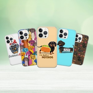 Sausage Dog Phone Case Dachshund Cover for iPhone 15 14 13 12 Pro 11 XR for Samsung S23 S22 A8 73 A53 A13 Pixel 8 7 6A