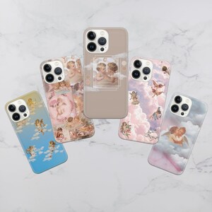 Baby Angel Phone Case Renaissance Art Cover for iPhone 15 14 13 12 Pro 11 XR for Samsung S23 S22 A8 73 A53 A13 Pixel 8 7 6A