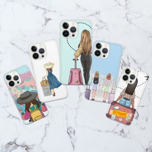 World Traveler Phone Case Wanderlust Cover for iPhone 15 14 13 12 Pro 11 XR for Samsung S23 S22 A8 73 A53 A13 Pixel 8 7 6A