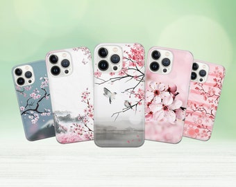 Sakura Phone Case Cherry Blossom Cover for iPhone 15 14 13 12 Pro 11 XR for Samsung S23 S22 A8 73 A53 A13 Pixel 8 7 6A