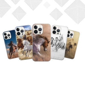 Wild Horses Phone Case Horse Lover Cover for iPhone 15 14 13 12 Pro 11 XR for Samsung S23 S22 A8 73 A53 A13 Pixel 8 7 6A