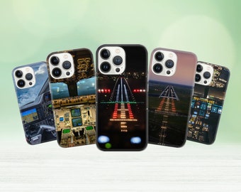 Aviation Phone Case Runway Aircraft Cover for iPhone 15 14 13 12 Pro 11 XR for Samsung S23 S22 A8 73 A53 A13 Pixel 8 7 6A