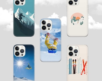 Snowboarding Phone Case Skiing Cover for iPhone 15 14 13 12 Pro 11 XR for Samsung S23 S22 A8 73 A53 A13 Pixel 8 7 6A