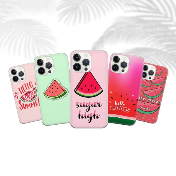 Watermelon Phone Case Sugar for iPhone 15 14 13 12 Pro 11 XR for Samsung S23 S22 A8 73 A53 A13 Pixel 8 7 6A