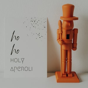ho ho holy Aperoli | Weihnachten Aperol | Weihnachtskarte | Weihnachtspost | Weihnachtsgrüße | Freunde | Familie | schwarz weiss | schlicht