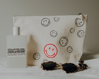 Schminktasche | Kosmetiktasche | Reisetasche | Taschen-Organzier | Make-up-Organizer | Kulturtasche | Aufbewahrungstäschchen | Smiley Smile