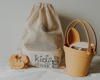 sand toys | Children's Toys | Kids Stuff | toys | mesh | Garden Bags | personalized | Sandbox | pouch | mesh pocket