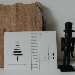 Weihnachten 4er Set | Weihnachtskarte | Weihnachtspost | Weihnachtsgrüße | Familie | Freunde | schwarz weiss | schlicht | minimalistisch