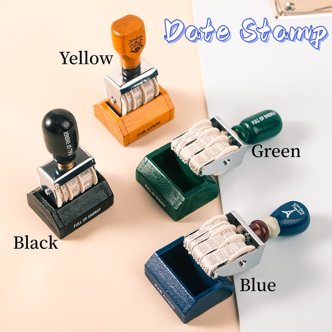 Retro Date Stamppost Mark Stamplibrary Book Date Etsy