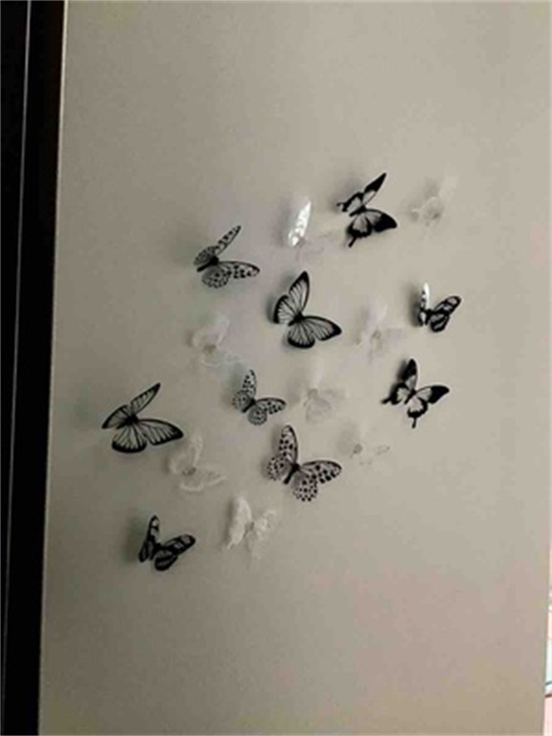 3D Simulation Butterfly Wallpaper Bedroom Living Room Wall Etsy