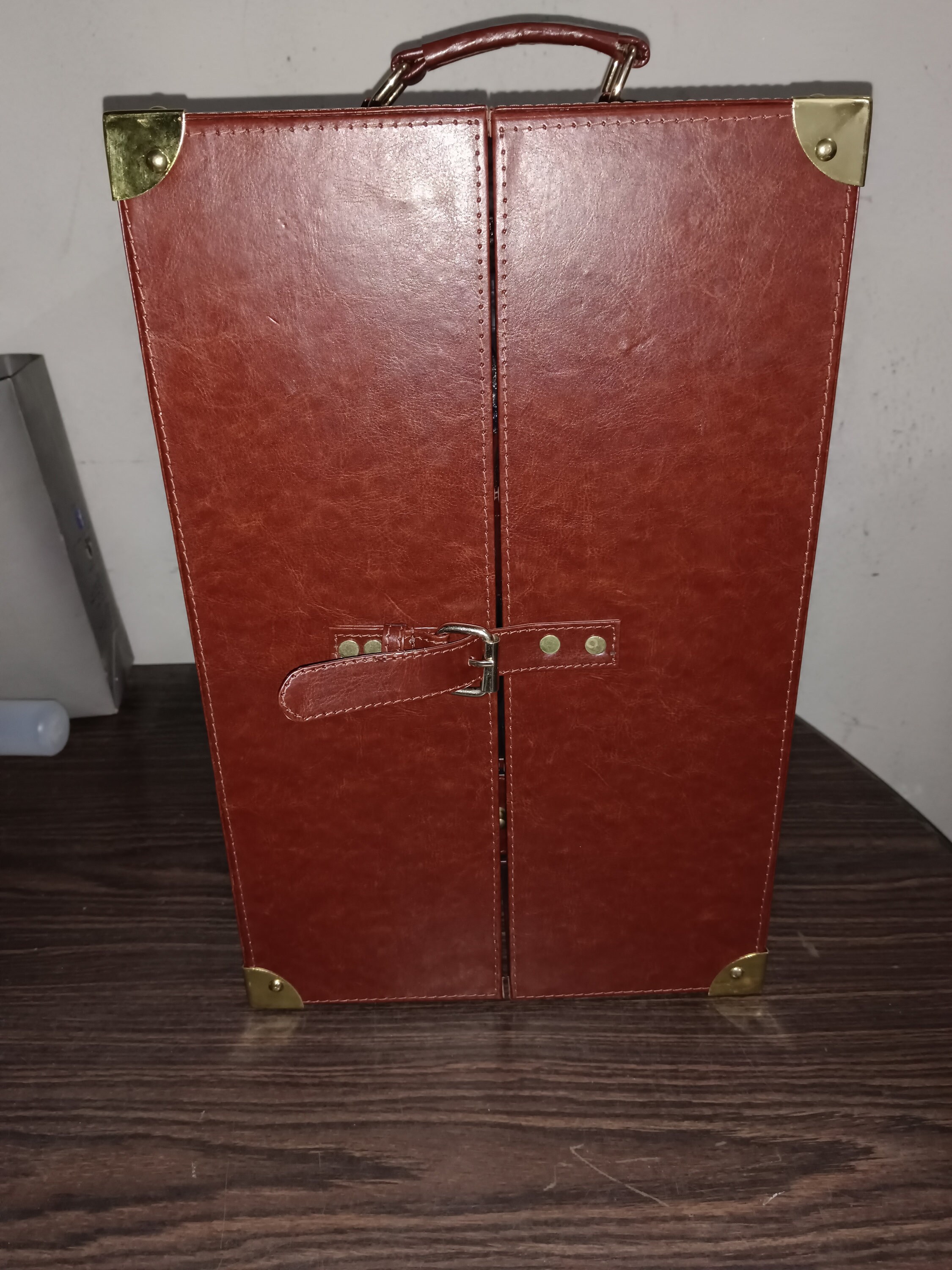 Leather Elegant Bar Accessories Tool Portable Leatherette Briefcase Bar