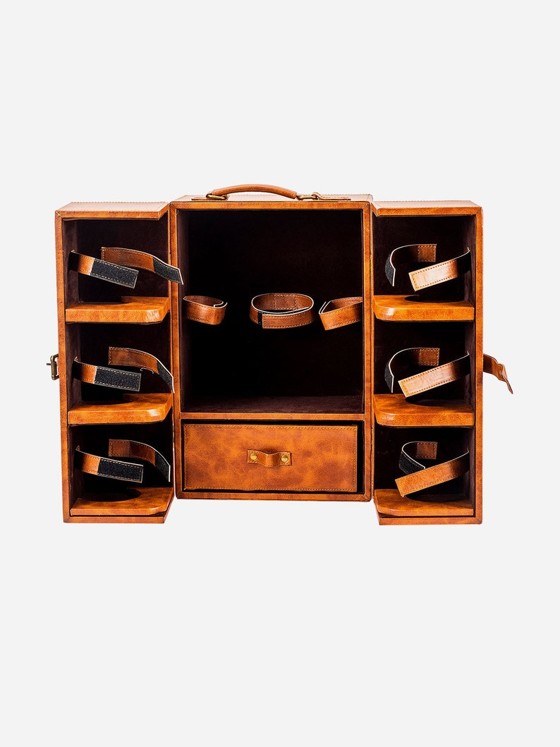 Leather Elegant Bar Accessories Tool Portable Leatherette Briefcase Bar Set Bar Set for Travel
