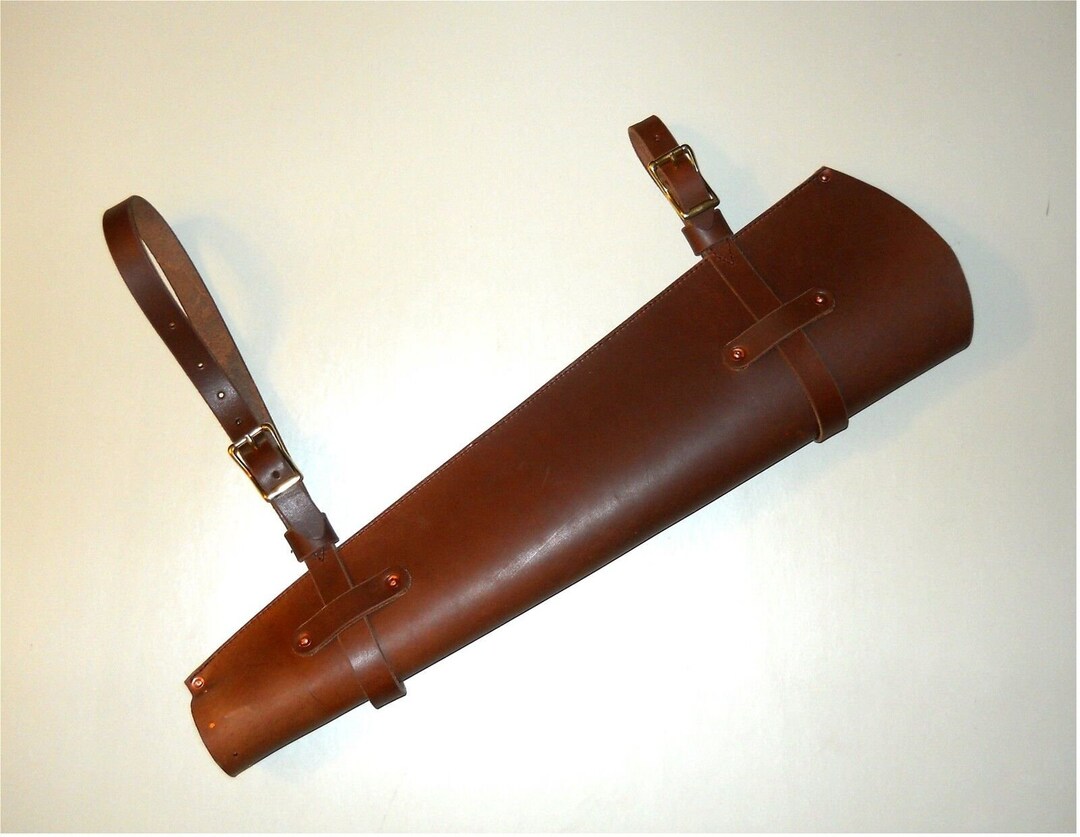 Double Barrel coach Shotgun Leather Saddle Scabbard Civil Etsy