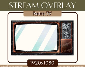 Retro TV Overlay Frame for Twitch & YouTube | Brown Vintage Stream Border PNG