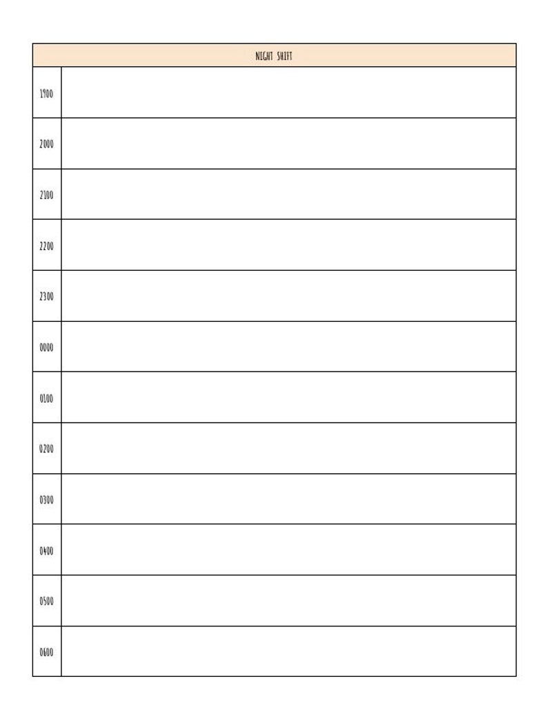 Hourly Report.pdf Printable Nursing Report Sheet, ICU Nurse Report Sheet PDF, Patient ...