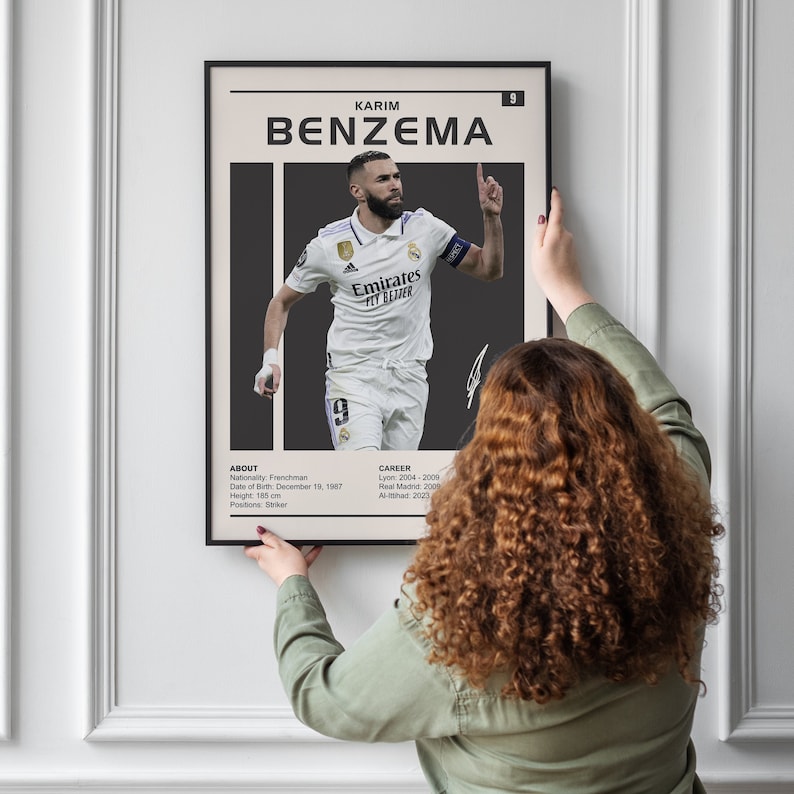 benzema poster, benzema print, benzema wall art, france football club, football poster, real madrid poster, soccer poster, soccer office art, football print, french soccer poster, soccer wall art, karim benzema, benzema real madrid