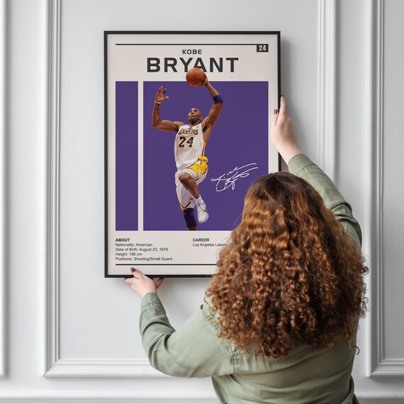 Kobe Bryant Poster | Kobe Bryant Print, NBA Posters, Sports Poster