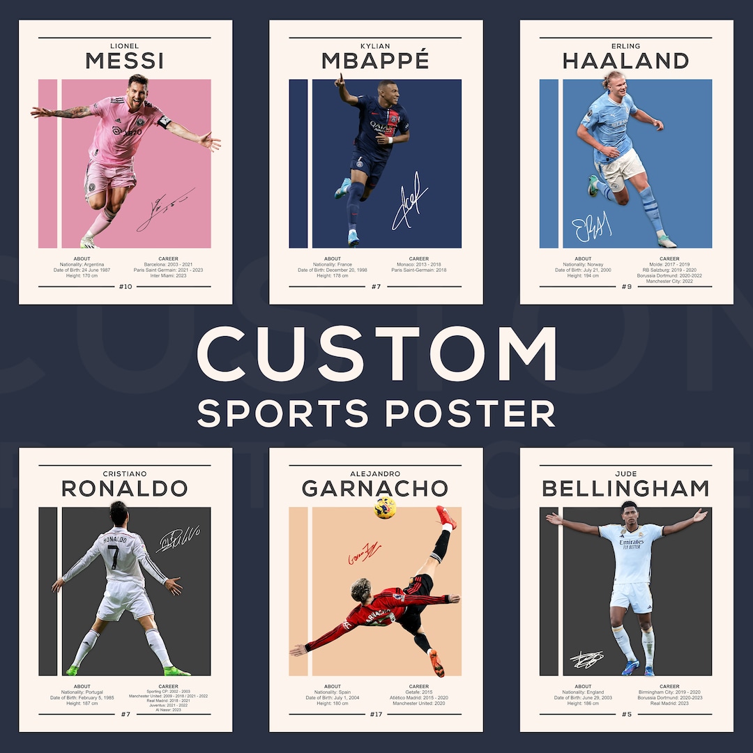 Custom Sports Poster, Sports Gift, Basketball Poster, Soccer Poster ...