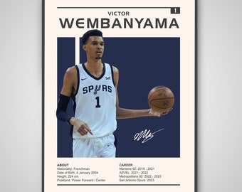 Victor Wembanyama Poster | Victor Wembanyama Print, NBA Posters, Sport Poster, San Antonio Spurs,  Basketball Poster, NBA Wall Art, Man Cave