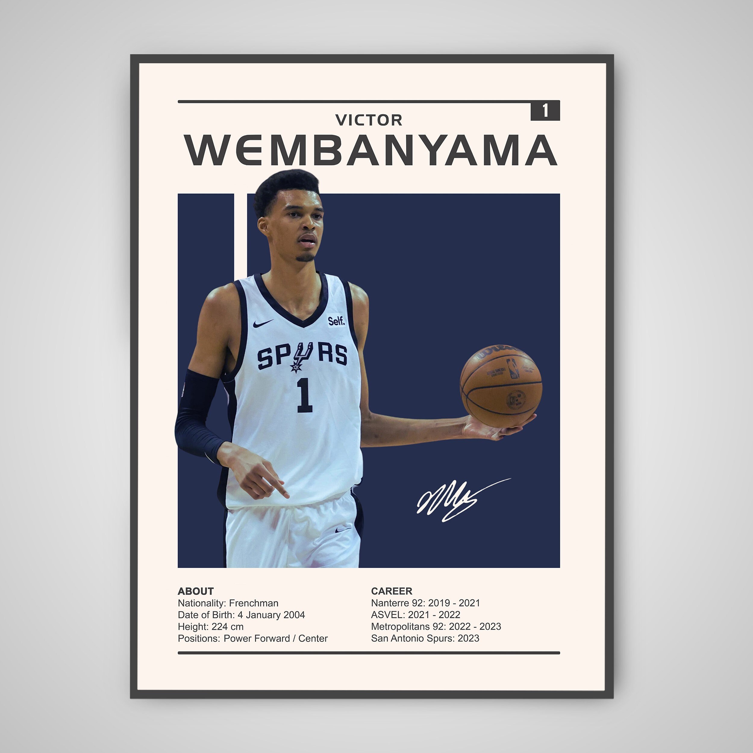 Victor Wembanyama Poster | Victor Wembanyama Poster, NBA Poster, Sport Poster, San Antonio Spurs, Basketball Poster, NBA Wandkunst, Man Cave