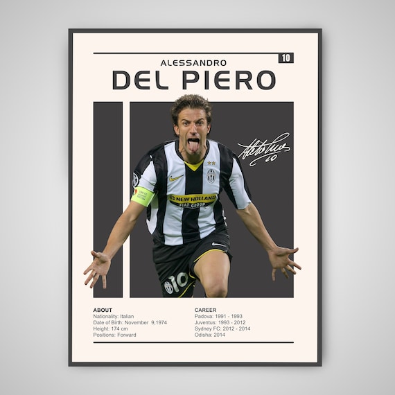 アレッサンドロ・デル・ピエロ ユヴェントス ポスター | サッカー