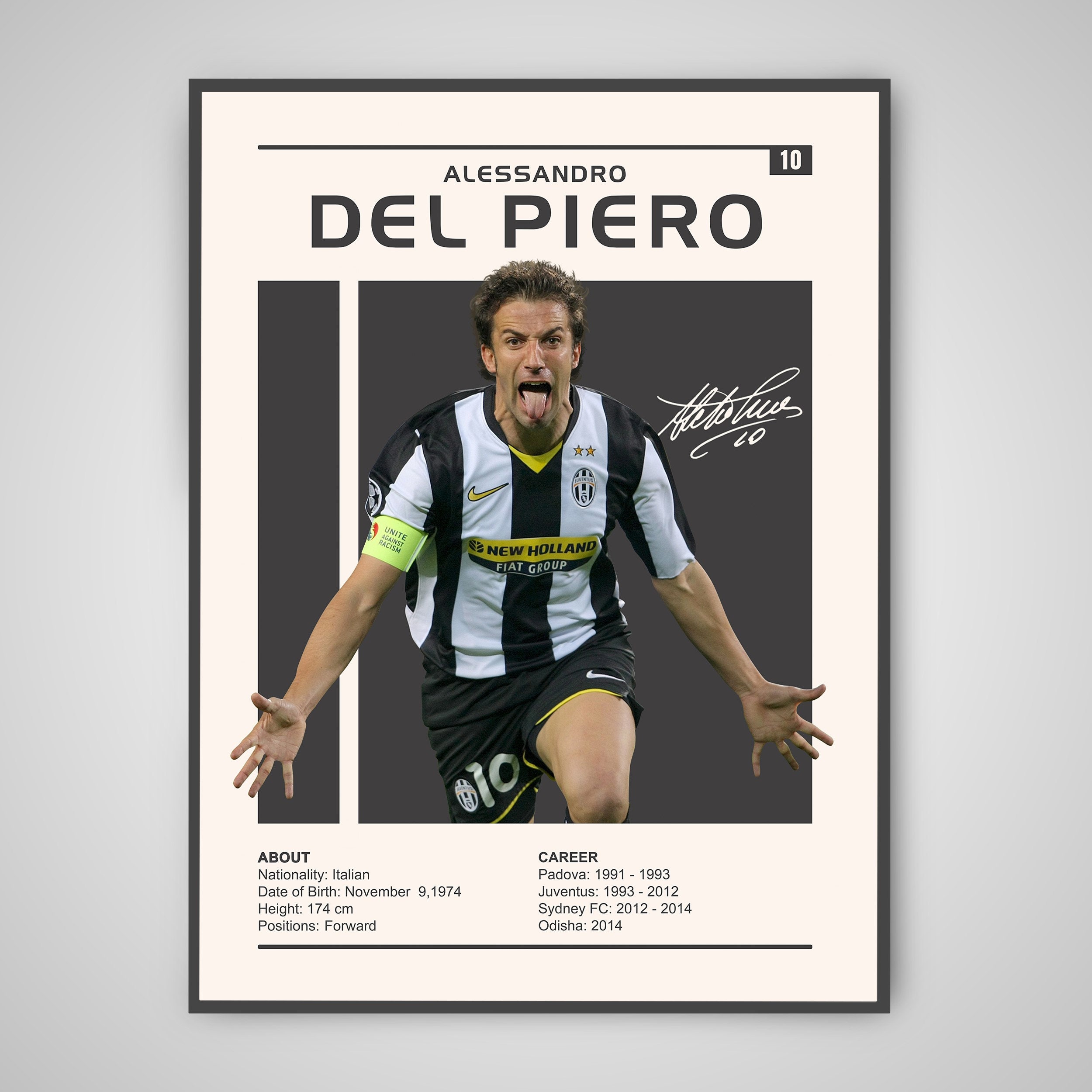 アレッサンドロ・デル・ピエロ ユヴェントス ポスター | サッカー