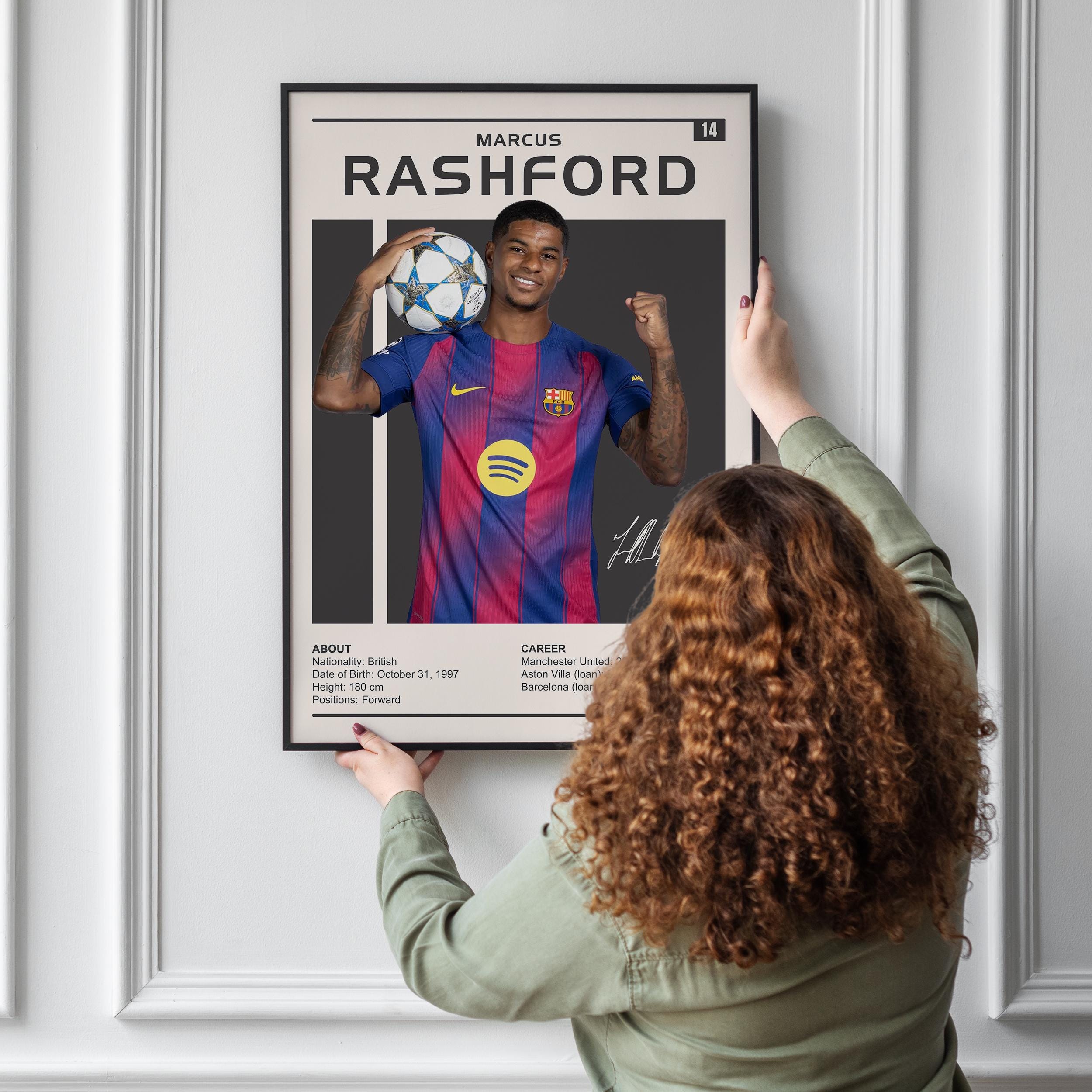 マーカス・ラッシュフォードのサッカースターデジタルポスター
