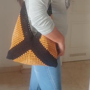 Crochet bag, crochet tote bag, crochet mesh bag, crochet tote bag