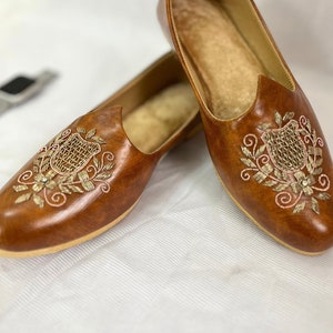 Men Shoes Designer Wedding Men Shoes Traditional Designe Hand Embroidered Groom shoes Unique Gift For Him