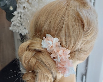 Dried flowers pink hairpin