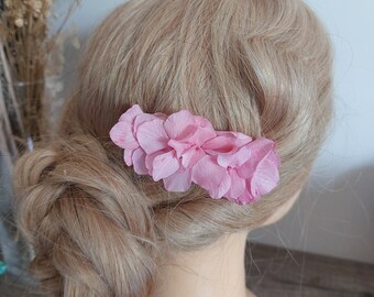 Barrette cheveux fleurs séchées