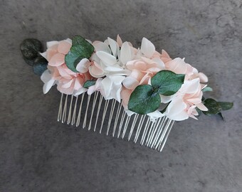 Peigne cheveux mariage fleurs séchées