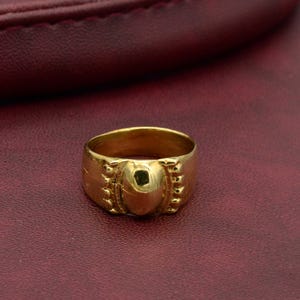 Handmade Brass Domed Ring: Boho Minimalist Style,