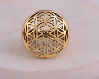 Brass Filigree Ring, Mandala ring, Handmade ring, Filigree Dome Ring, Statement Ring, Bohemian Ring, Unique ring, Vintage ring, Promise ring